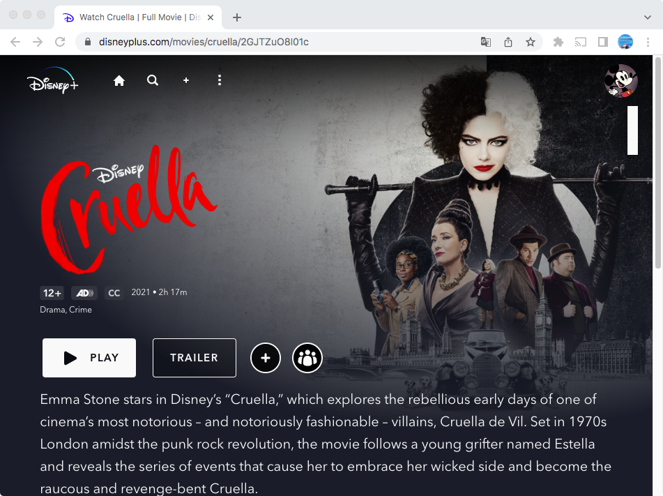 Cruella Disney+