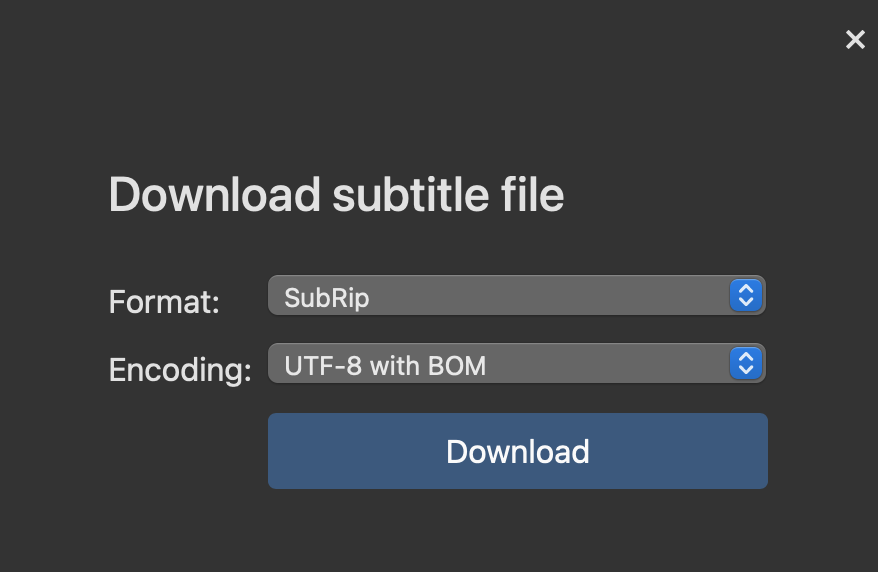 Konvertiere die Netflix-Untertitel-XML-Datei in .srt.