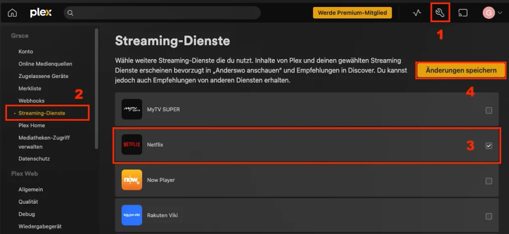 Netflix zu Plex hinzufügen