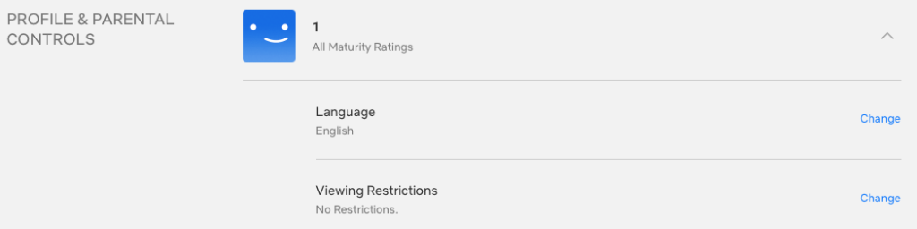 Netflix viewing restrictions