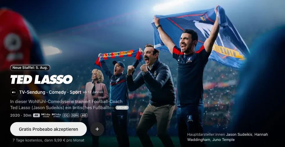 Die besten Apple TV-Serien: Ted Lasso