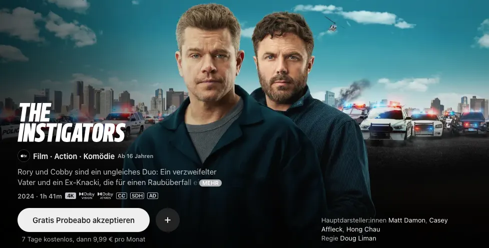 Die besten Filme auf Apple TV: The Instigators