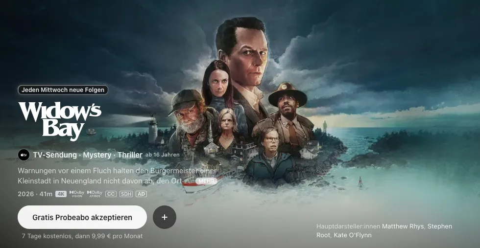 Die besten Apple TV-Serien: Widow's Bay