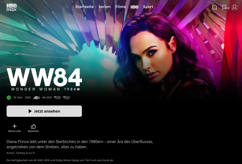 4K-Filme auf HBO Max: Wonder Woman 1984