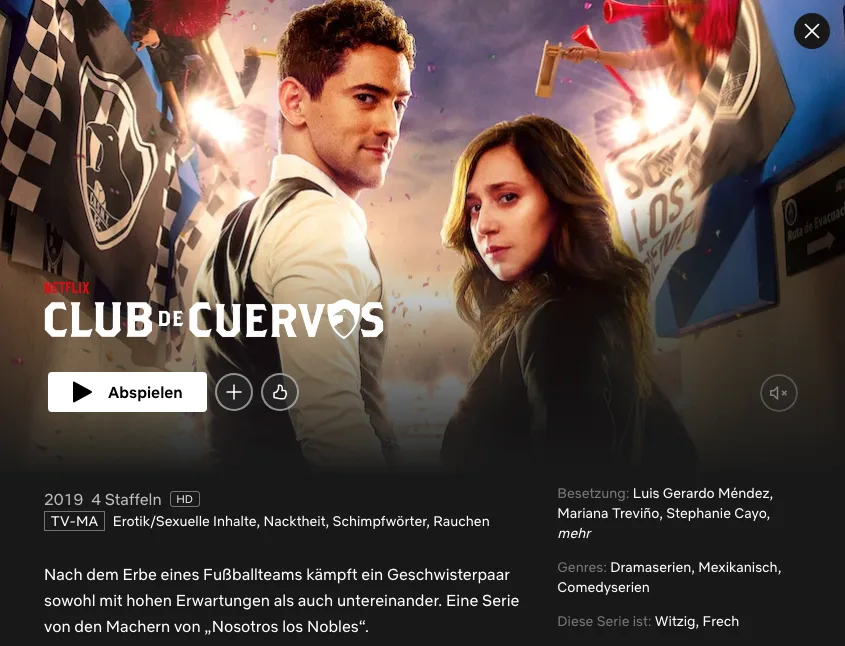 Netflix-Serien auf Spanisch: Club de Cuervos