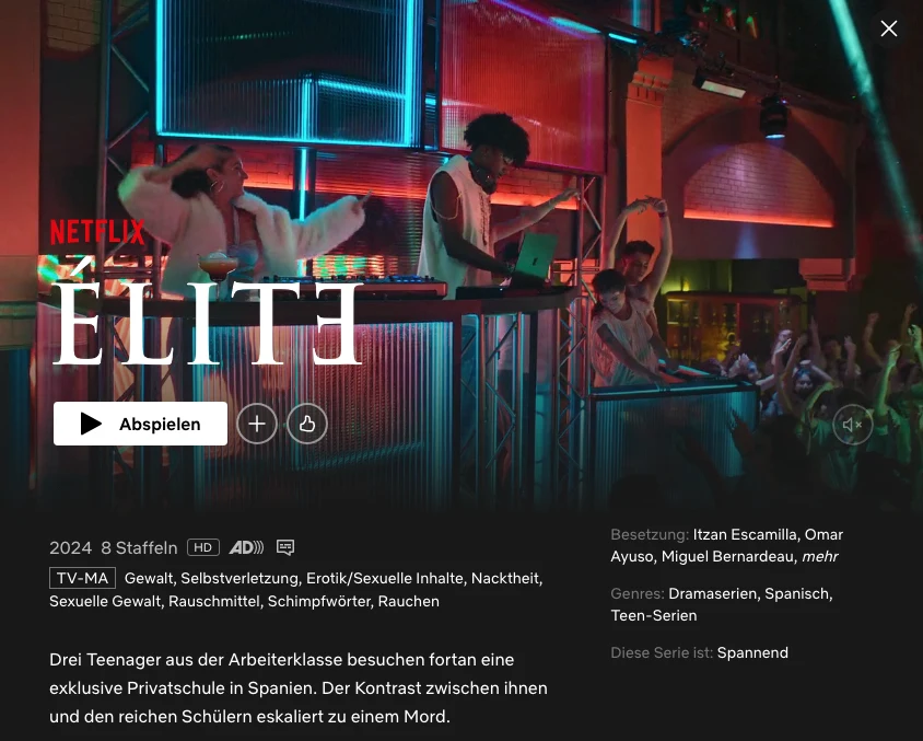 Netflix-Serien auf Spanisch: Elite