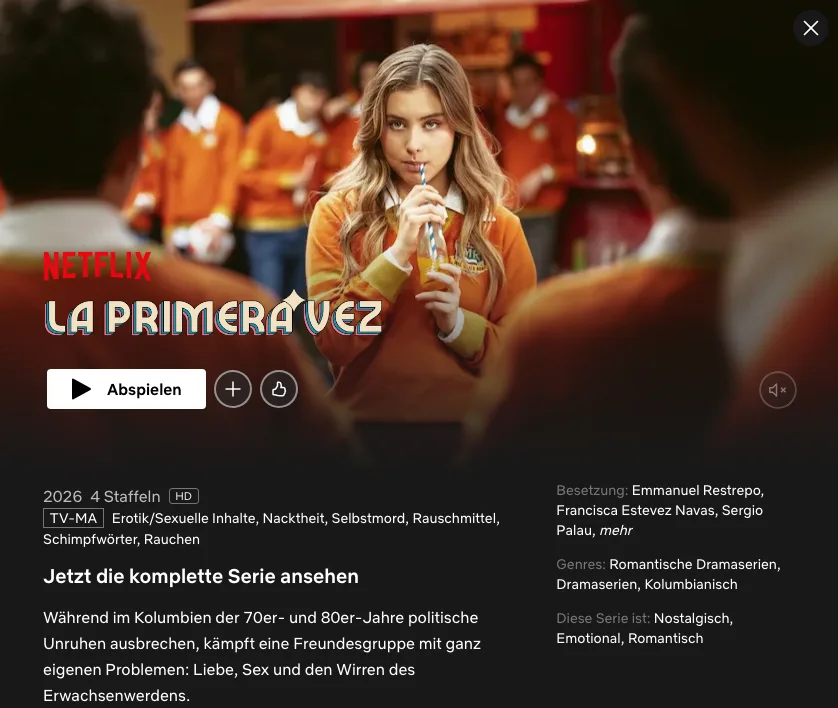 Netflix-Serien auf Spanisch: La Primera Vez 