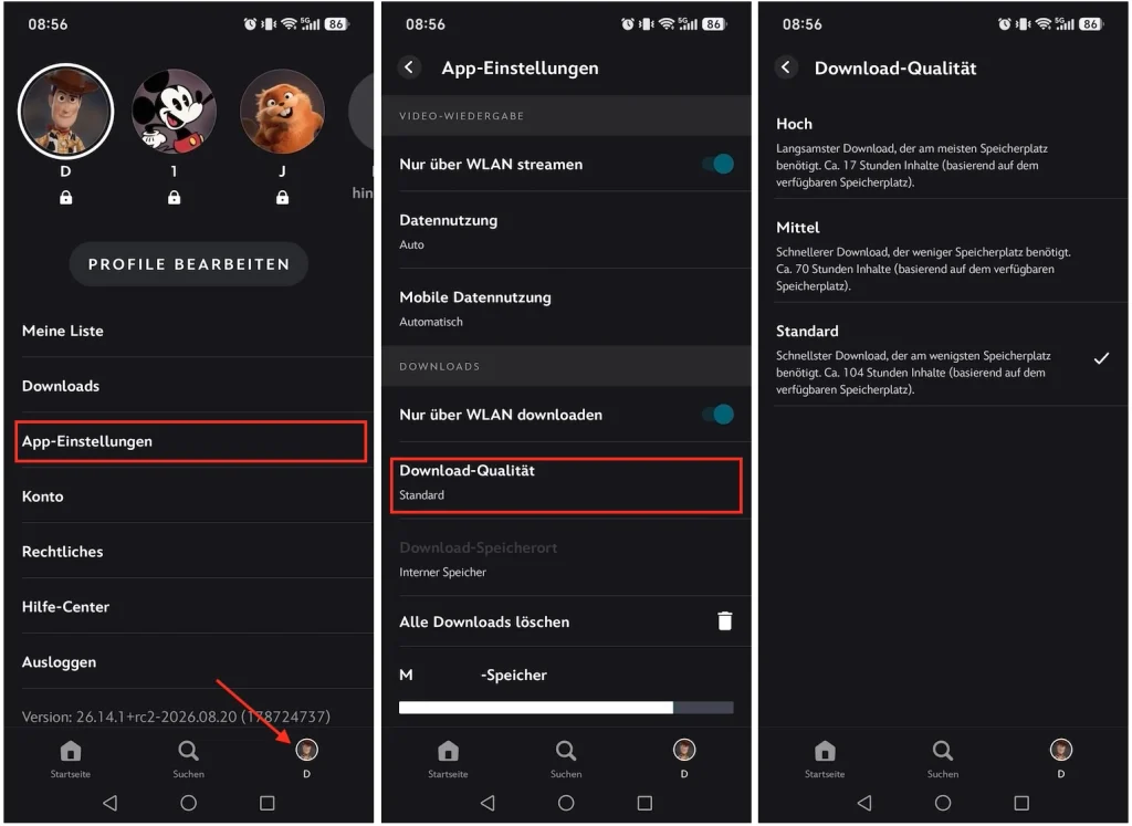 Disney+ Qualit&auml;t