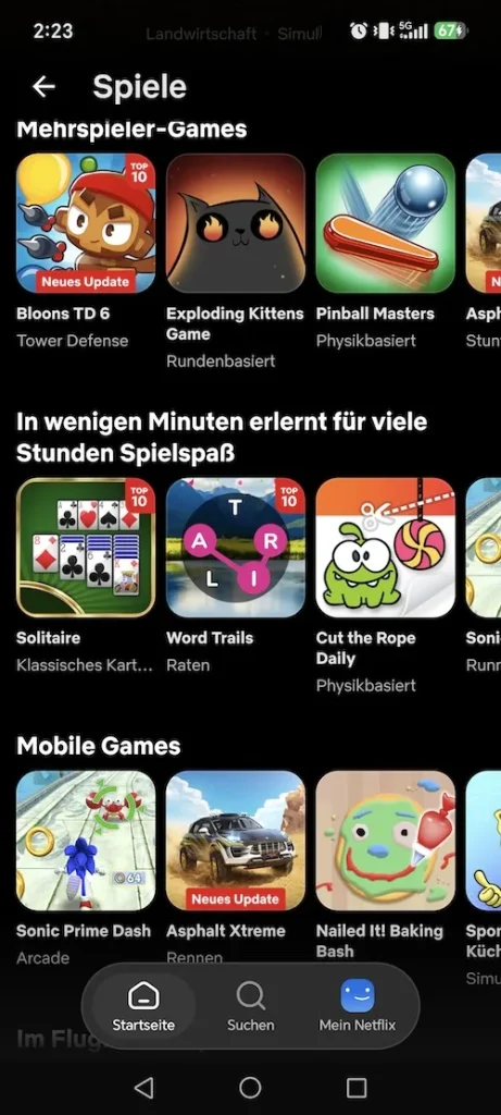 Netflix-Spiele