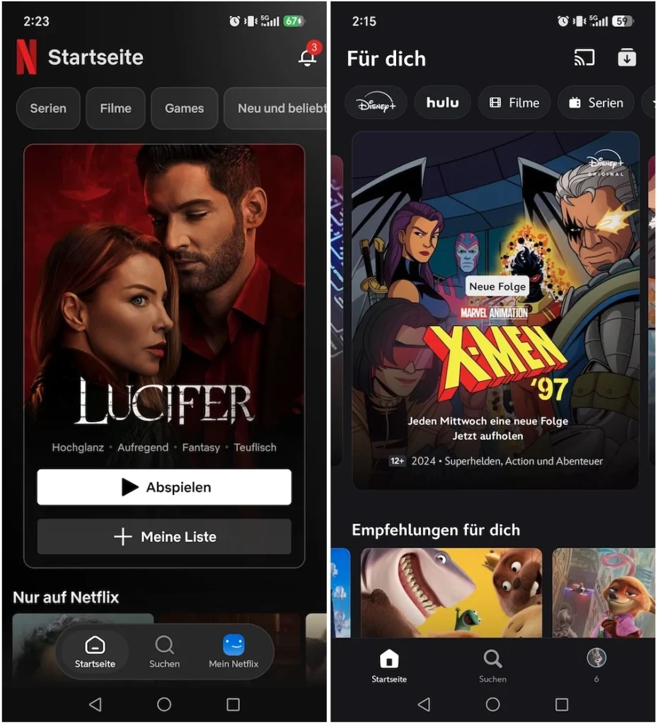 Netflix vs Disney+: Inhaltsbibliothek