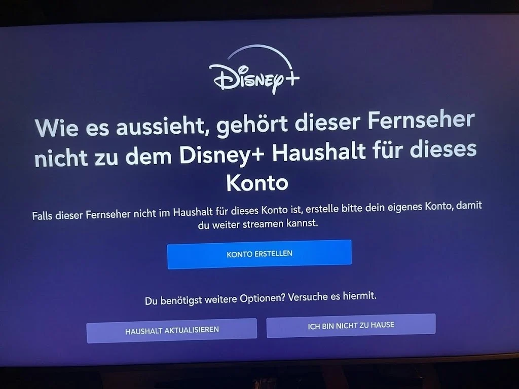 Gerät im Disney-Haushalt überprüfen