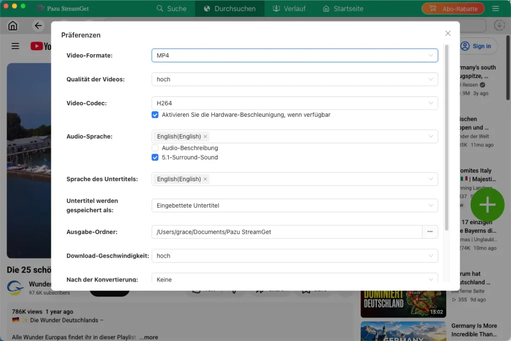 YouTube-Videos als MP4 herunterladen