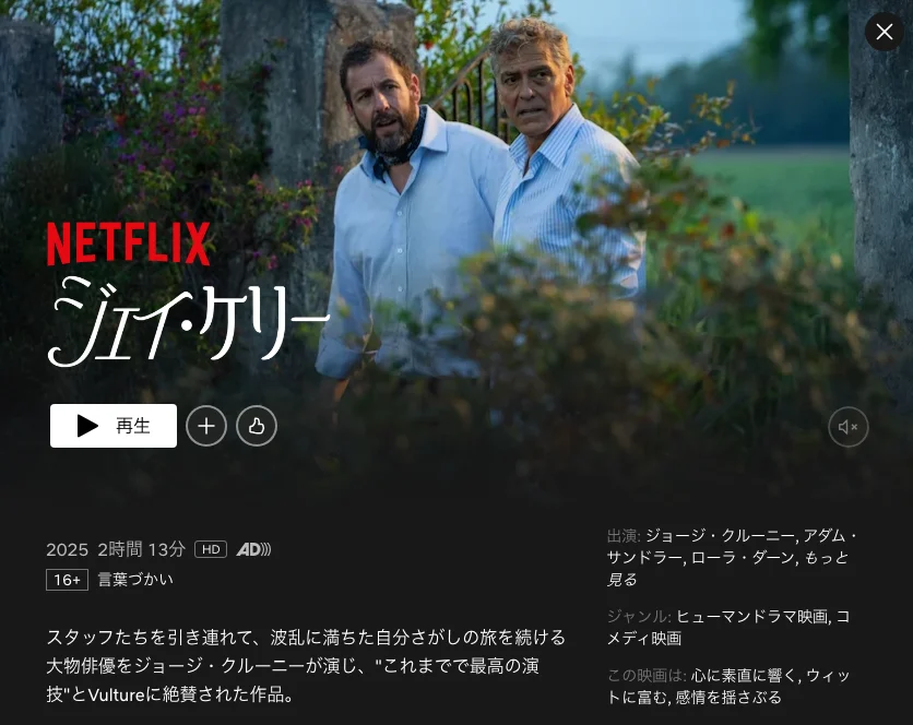 アダム・サンドラー映画：ジェイ・ケリー