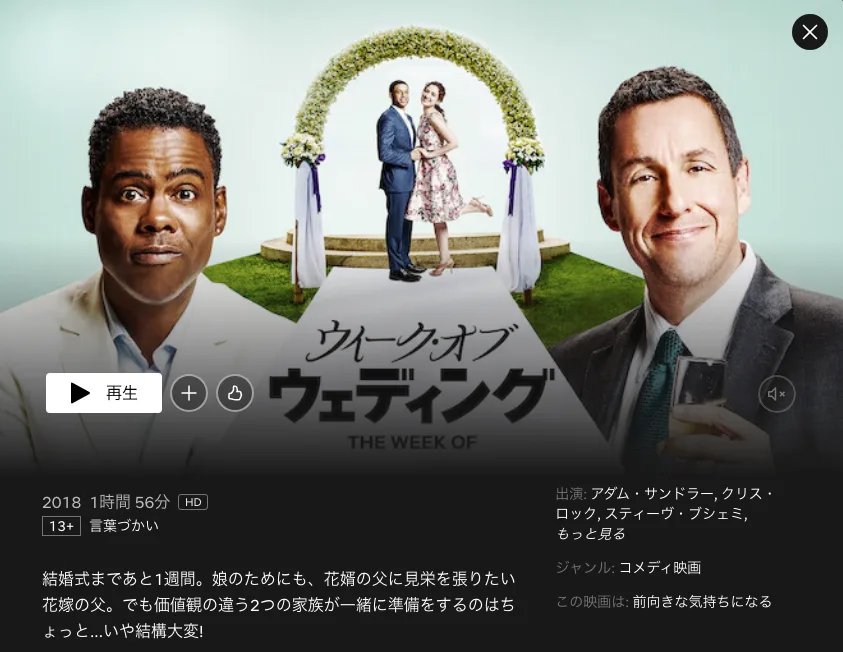 アダム・サンドラー映画：ウィーク・オブ・ウェディング