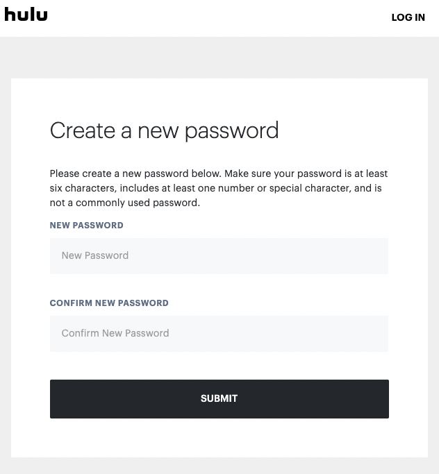 create a new password