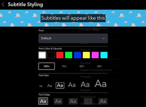 Subtitle-Styling