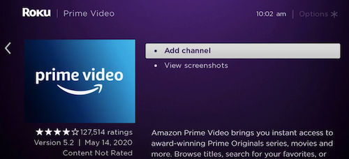 RokuのPrime Videoチャンネル