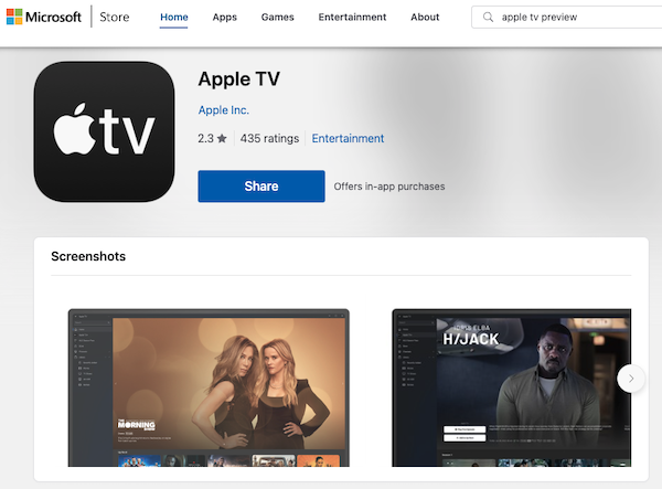 Apple TV app Windows