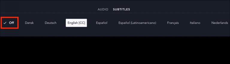 turn off Subtitles on TV