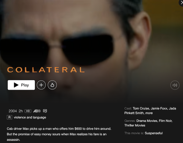 トム・クルーズの映画：コラテラル 