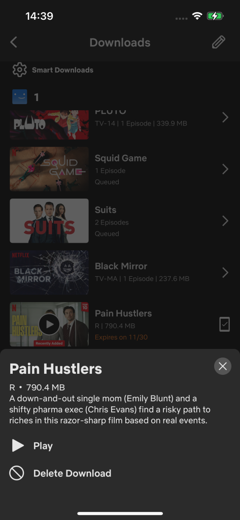 Netflixダウンロード