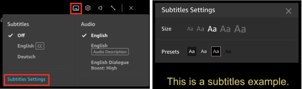 Subtitles-Settings