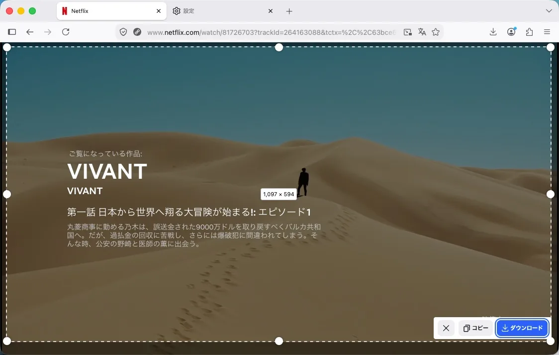 FirefoxでNetflixのスクリーンショットを保存する
