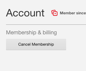 Netflix cancel membership