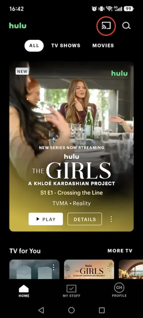 Chromecast Hulu to TV