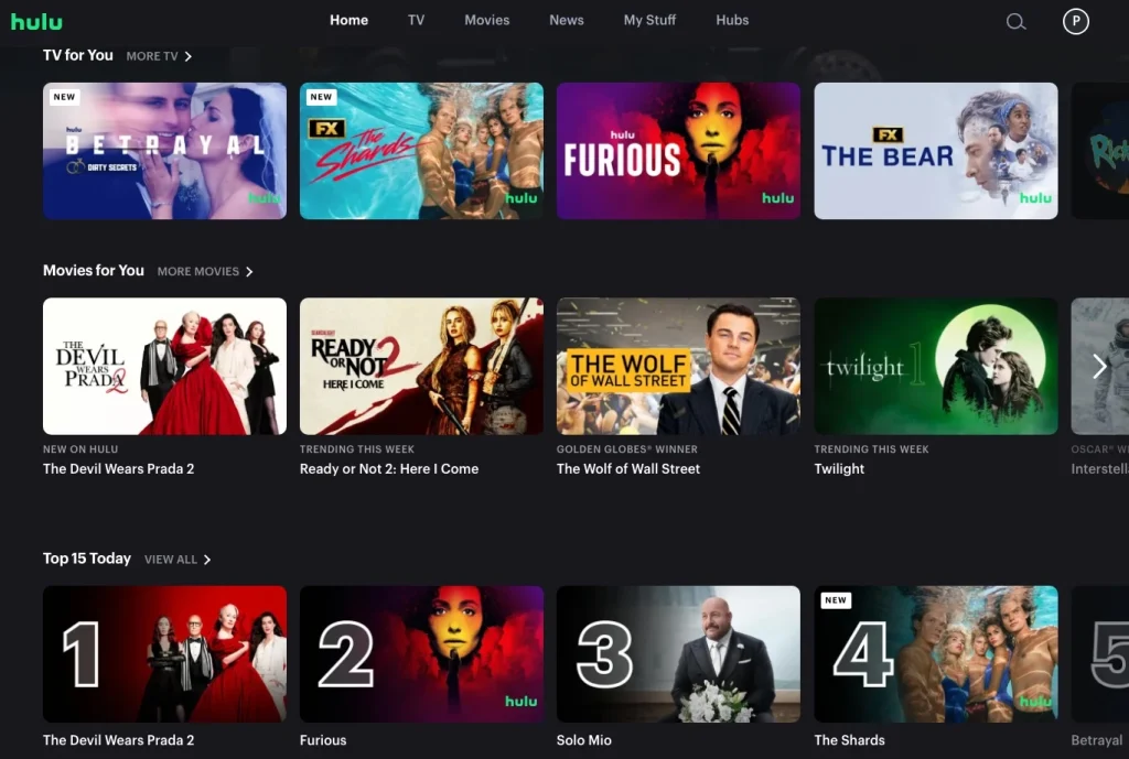Hulu-Webplayer