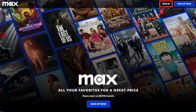 sign in to max