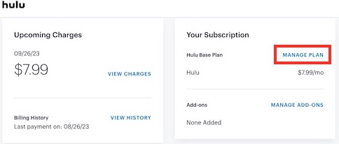 manage hulu plan
