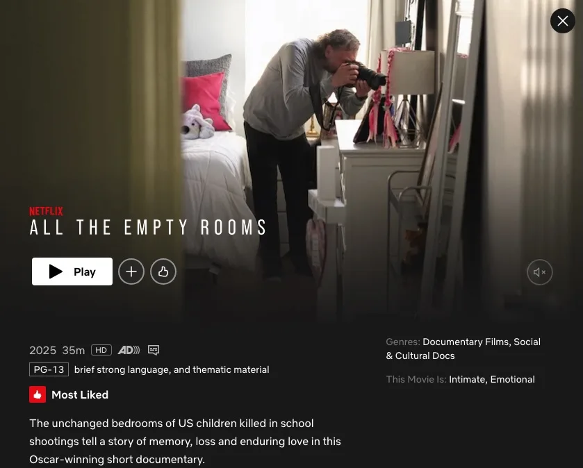 Netflix Documentaries: All the Empty Rooms