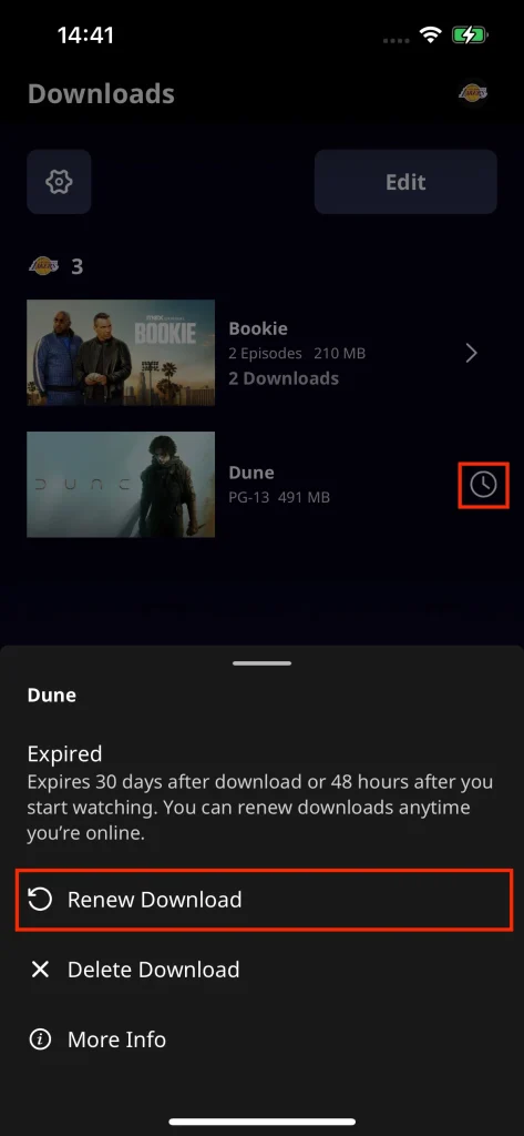 Renew HBO Max downloads