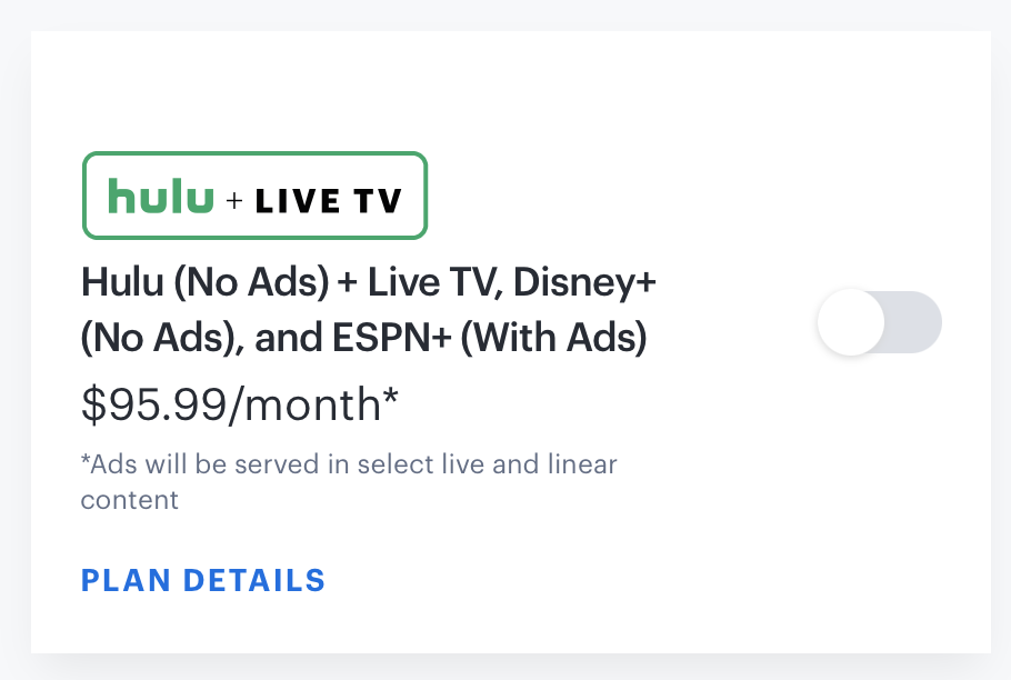 Hulu ad free plan