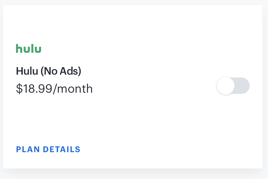 Hulu ad free plan