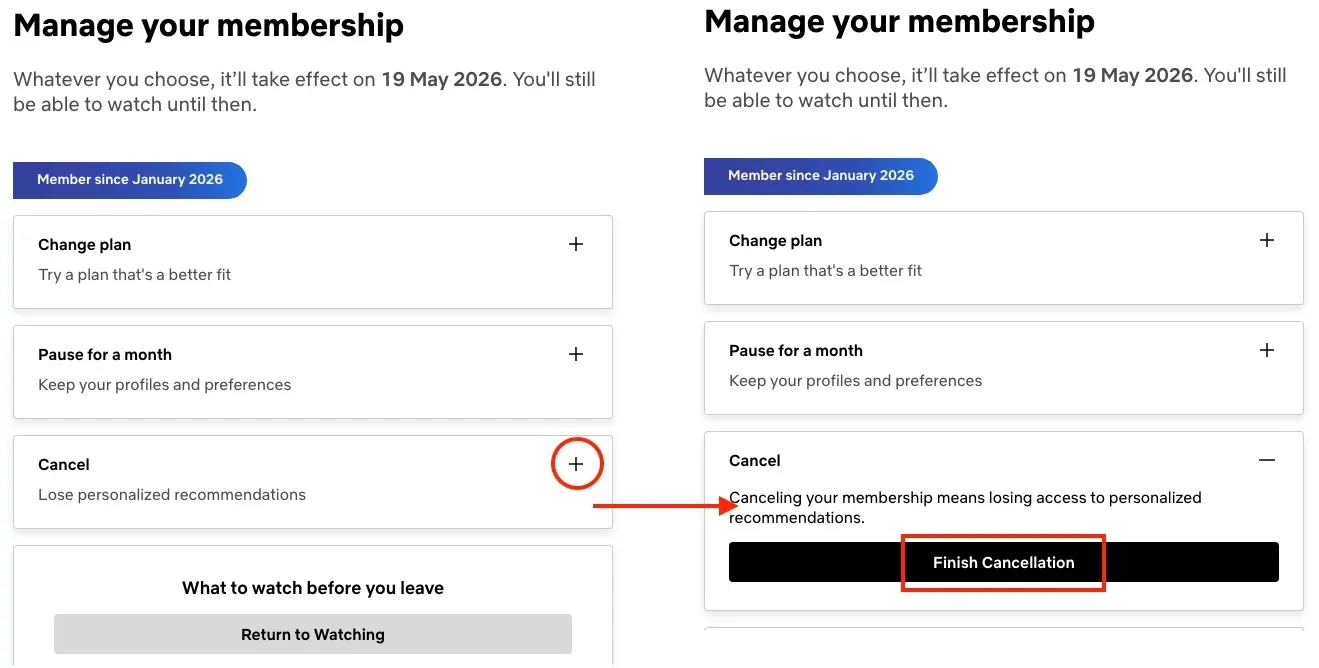 Cancel Netflix Membership