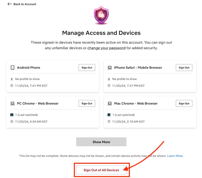 Manage Access and Devices