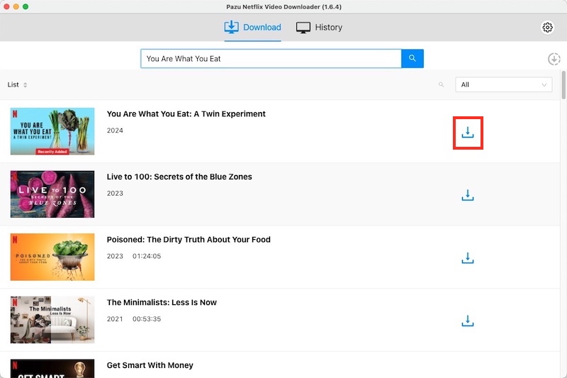search a netflix title