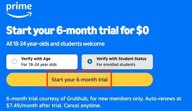 Amazon Prime Student