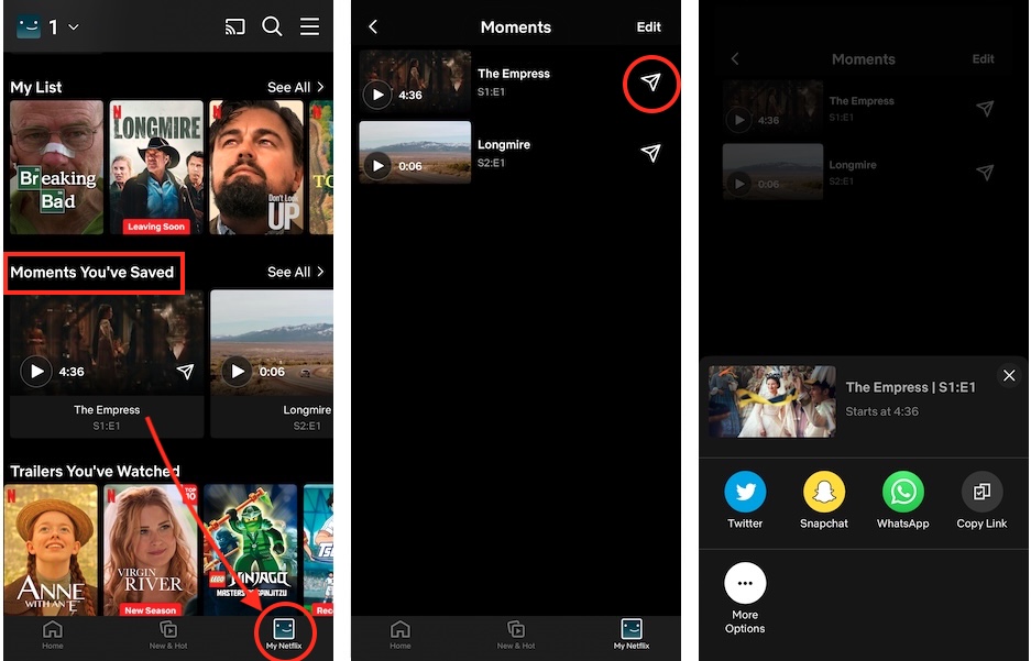 share and rewatch netflix moments
