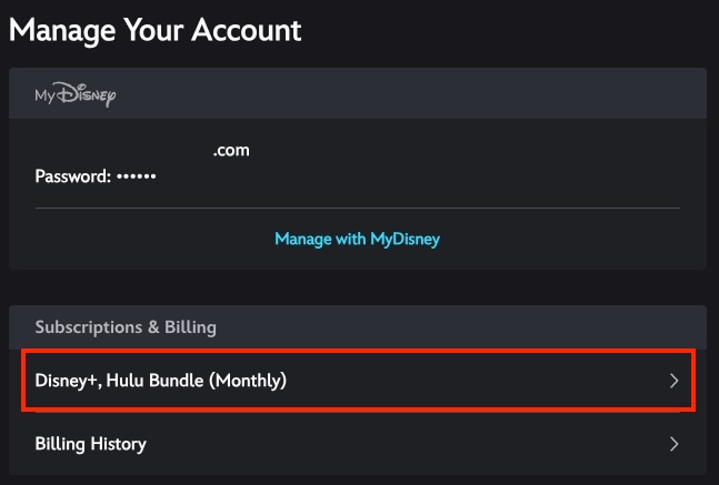 Upgrade Disney+ subscription